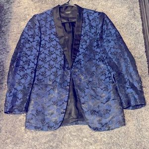 Vintage blue and black formal jacket
